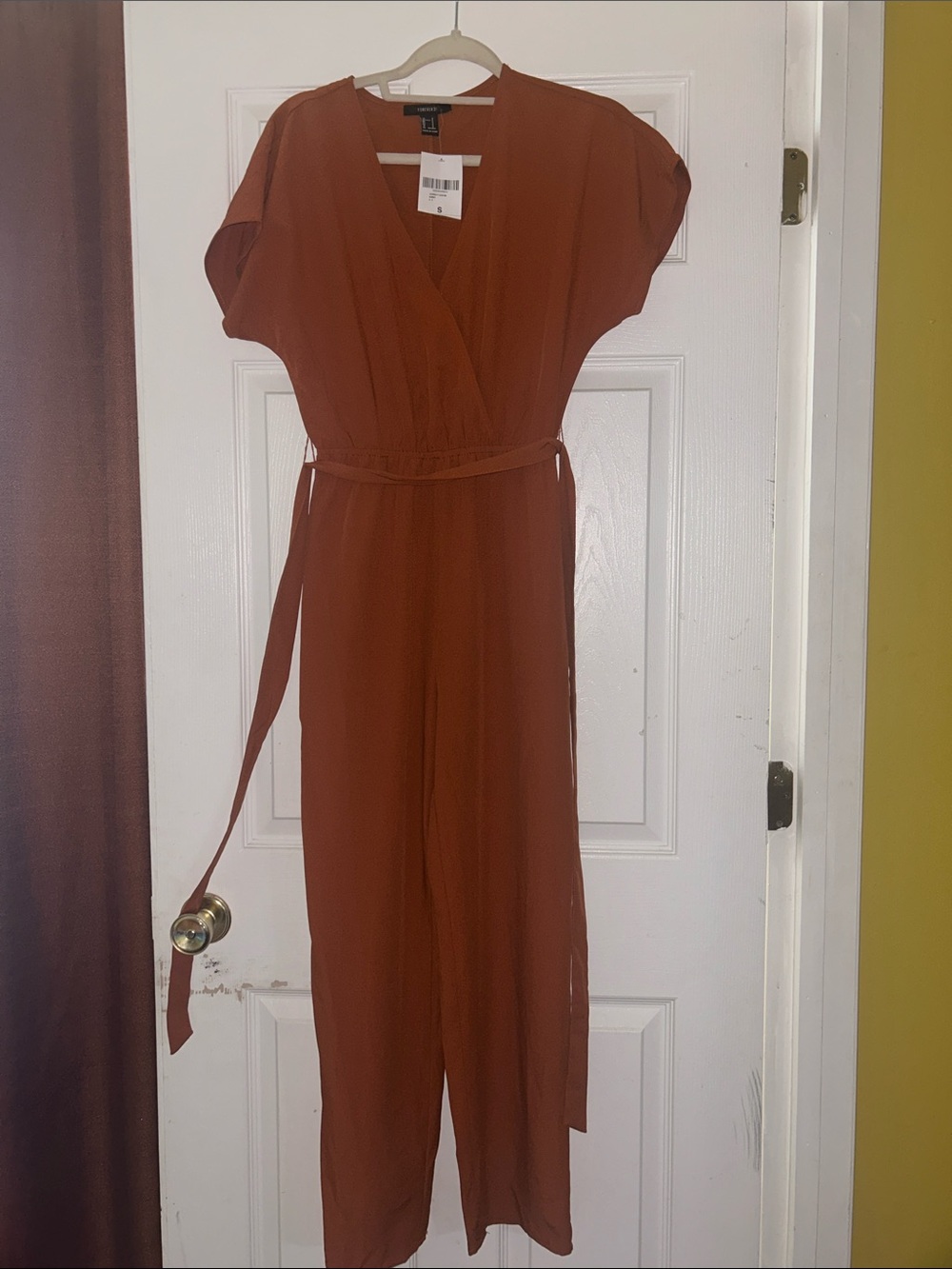Forever 21 Rust Brown Wrap Jumpsuit